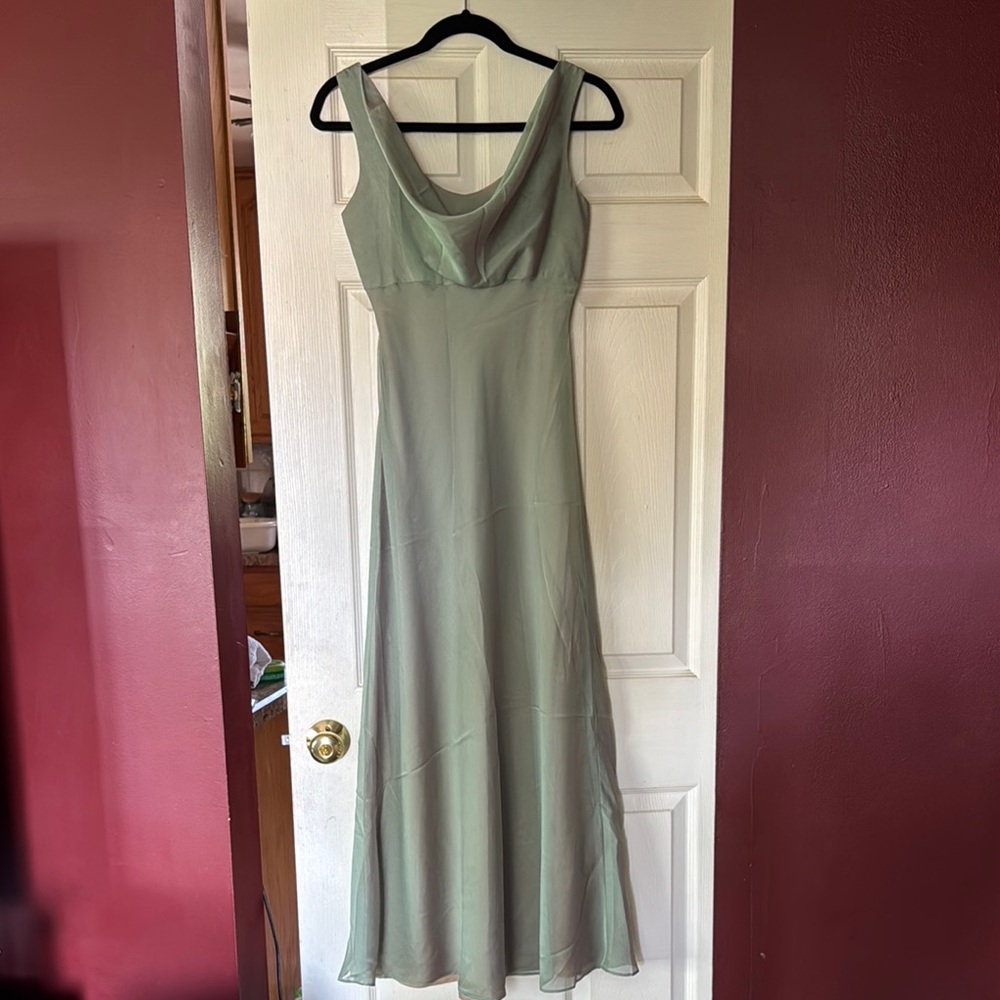 Betsy & Adam Green Sleeveless Maxi Sundress for Prom 4P vintage